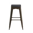 All-Weather GN Commercial Backless Bar Stools-Black Poly Seat-4 PK