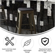 All-Weather GN Commercial Backless Bar Stools-Black Poly Seat-4 PK