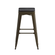 All-Weather GN Commercial Backless Bar Stools-Black Poly Seat-4 PK