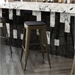 All-Weather GN Commercial Backless Bar Stools-Black Poly Seat-4 PK