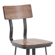 Ant Copper Restaurant Barstool with Wood Seat & Back & Gray Powder Coat Frame