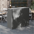 4' Slate Gray Laminate Foldable Portable Event Bar - Catering/Bartender Bar