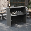4' Slate Gray Laminate Foldable Portable Event Bar - Catering/Bartender Bar