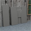 4' Slate Gray Laminate Foldable Portable Event Bar - Catering/Bartender Bar