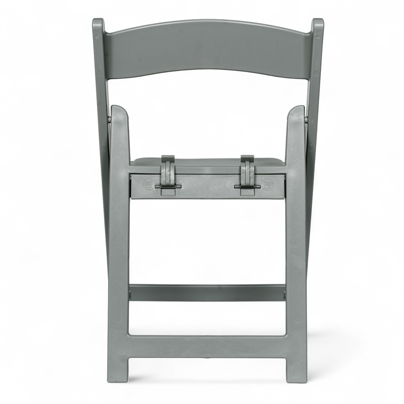 Flash Furniture Kids Gray Resin Folding Chair with Gray Vinyl Padded Seat