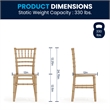 Child's Classic Resin Chiavari Chair for All Occasions in Gold
