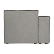 Contemporary Modular Sectional Sofa Left Side Chair with Armrest - Gray Fabric
