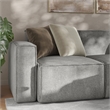 Contemporary Modular Sectional Sofa Left Side Chair with Armrest - Gray Fabric