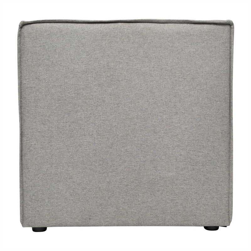 Contemporary Modular Sectional Sofa Armless Middle Chair in Gray Fabric