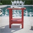 Commercial Grade All-Weather Adirondack Style Patio Side Table in Red