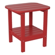 Commercial Grade All-Weather Adirondack Style Patio Side Table in Red