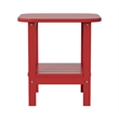 Commercial Grade All-Weather Adirondack Style Patio Side Table in Red
