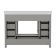 48 Inch Bathroom Vanity with Sink Storage Cabinet and 9 Drawers in Gray