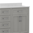 60 Inch Bathroom Vanity with 2 Sinks 2 Storage Cabinets and 6 Drawers in Gray