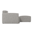 Contemporary 5 Piece Modular Sectional Sofa with Ottoman in Gray Fabric
