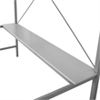 Sturdy Metal Loft Bed Frame in Gray with Desk and Safety Rails - Twin