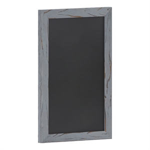 11&quot x 17&quot Wall Mounted Magnetic Chalkboard with Wooden Frame - Rustic Gray