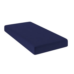 Liquid-Resistant Memory Foam Twin XL Cooling Mattress w/ Zippered Cover in Blue