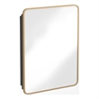 Recessed Bathroom Medicine Cabinet with Beveled Mirror in Gold - 24x30