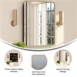 Recessed Bathroom Medicine Cabinet with Beveled Mirror in Gold - 24x30