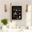 Recessed Bathroom Medicine Cabinet with Beveled Mirror in Gold - 16x24