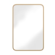 Recessed Bathroom Medicine Cabinet with Beveled Mirror in Gold - 16x24