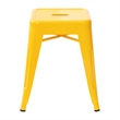 18 Inch Table Height Indoor Stackable Metal Dining Stool in Yellow-Set of 4