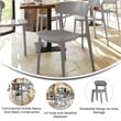 Commercial All-Weather Gray Resin Patio Stack Chair with Contoured Backrest