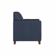 Reception Seating in Navy LeatherSoft Chair with Clean Line Stitched Frame