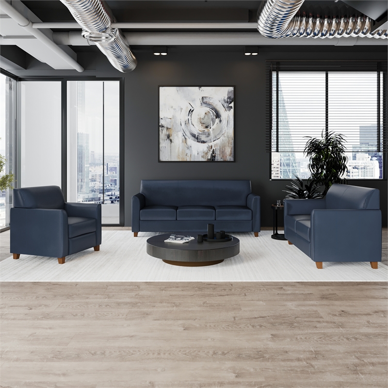 Reception Hospitality Set in Navy with Clean Line Stitched Frame