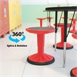 Kids Adjustable Height Active Learning Stool for Classroom and Home in Red
