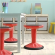 Kids Adjustable Height Active Learning Stool for Classroom and Home in Red