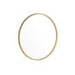 Wall Mount 24 Inch Shatterproof Round Accent Wall Mirror with Gold Metal Frame