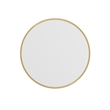 Wall Mount 24 Inch Shatterproof Round Accent Wall Mirror with Gold Metal Frame