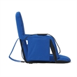 Foldable Reclining Stadium Chair with Backpack Straps and Heated Seat - Blue
