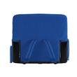 Foldable Reclining Stadium Chair with Backpack Straps-Heated Back and Seat-Blue
