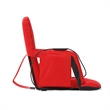 Foldable Reclining Stadium Chair with Backpack Straps and Heated Seat - Red