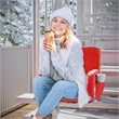 Foldable Reclining Stadium Chair with Backpack Straps and Heated Seat - Red
