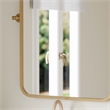 Metal Pivot Wall Mirror with Tilt Feature Slim Style Frame in Gold - 35