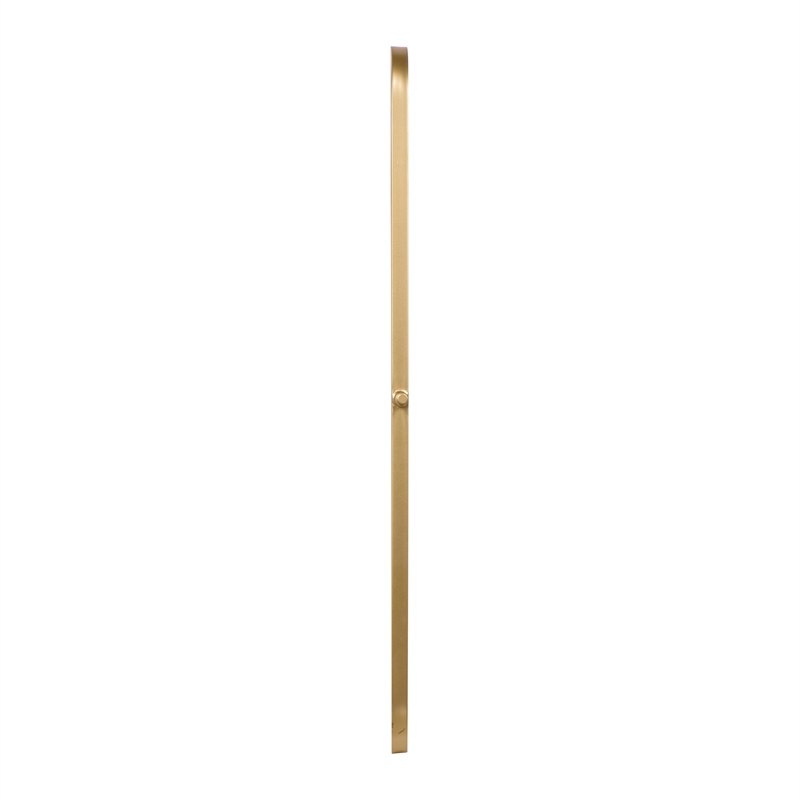 Metal Pivot Wall Mirror with Tilt Feature Slim Style Frame in Gold - 35