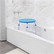 Adjustable Bath & Shower Stool with Non-Slip Feet Tool-Free Assembly in Blue