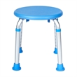 Adjustable Bath & Shower Stool with Non-Slip Feet Tool-Free Assembly in Blue