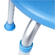 Adjustable Bath & Shower Stool with Non-Slip Feet Tool-Free Assembly in Blue