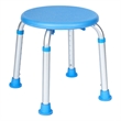 Adjustable Bath & Shower Stool with Non-Slip Feet Tool-Free Assembly in Blue