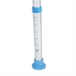 Padded Shower Stool w/ Adjustable Height Non-Slip Feet and Seat Pad in Wht/Blue