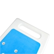 Padded Shower Stool w/ Adjustable Height Non-Slip Feet and Seat Pad in Wht/Blue