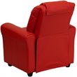 Flash Furniture Vinyl Recliner with Cup Holder and Headrest in Red