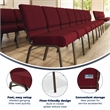 Flash Furniture Hercules Church Stacking Chair in Gold and Burgundy