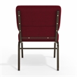 Flash Furniture Hercules Church Stacking Chair in Gold and Burgundy