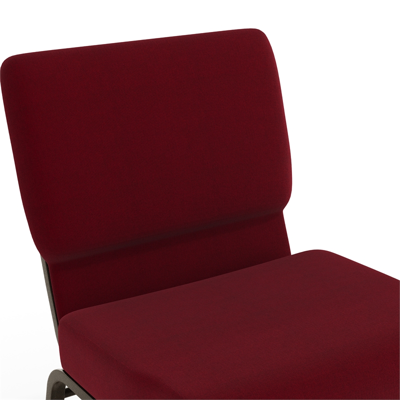 Flash Furniture Hercules Church Stacking Chair in Gold and Burgundy